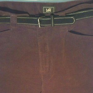 Womens and Ladies Lee Corduroy Chocolate Brown Pants Nice Fit Size 12 Waist 29